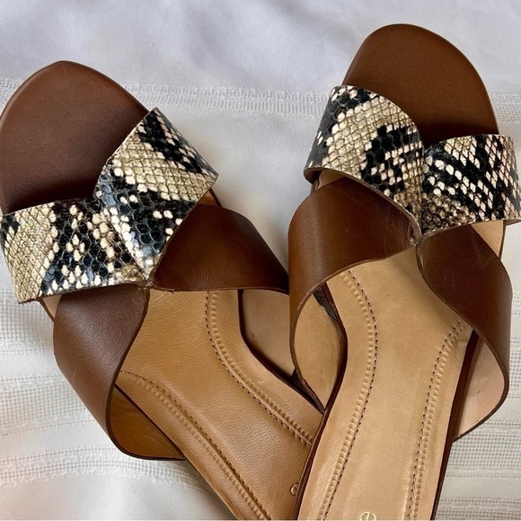 $5 ADD ON with $15+ Bundle Nurture Natalia Leather Sandals Sz 7-1/2 EUC‎ - Picture 1 of 10